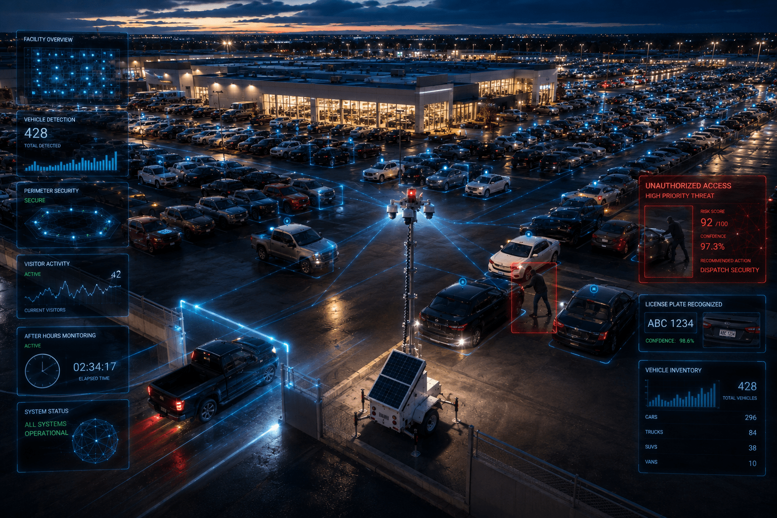 Auto dealerships and vehicle lots