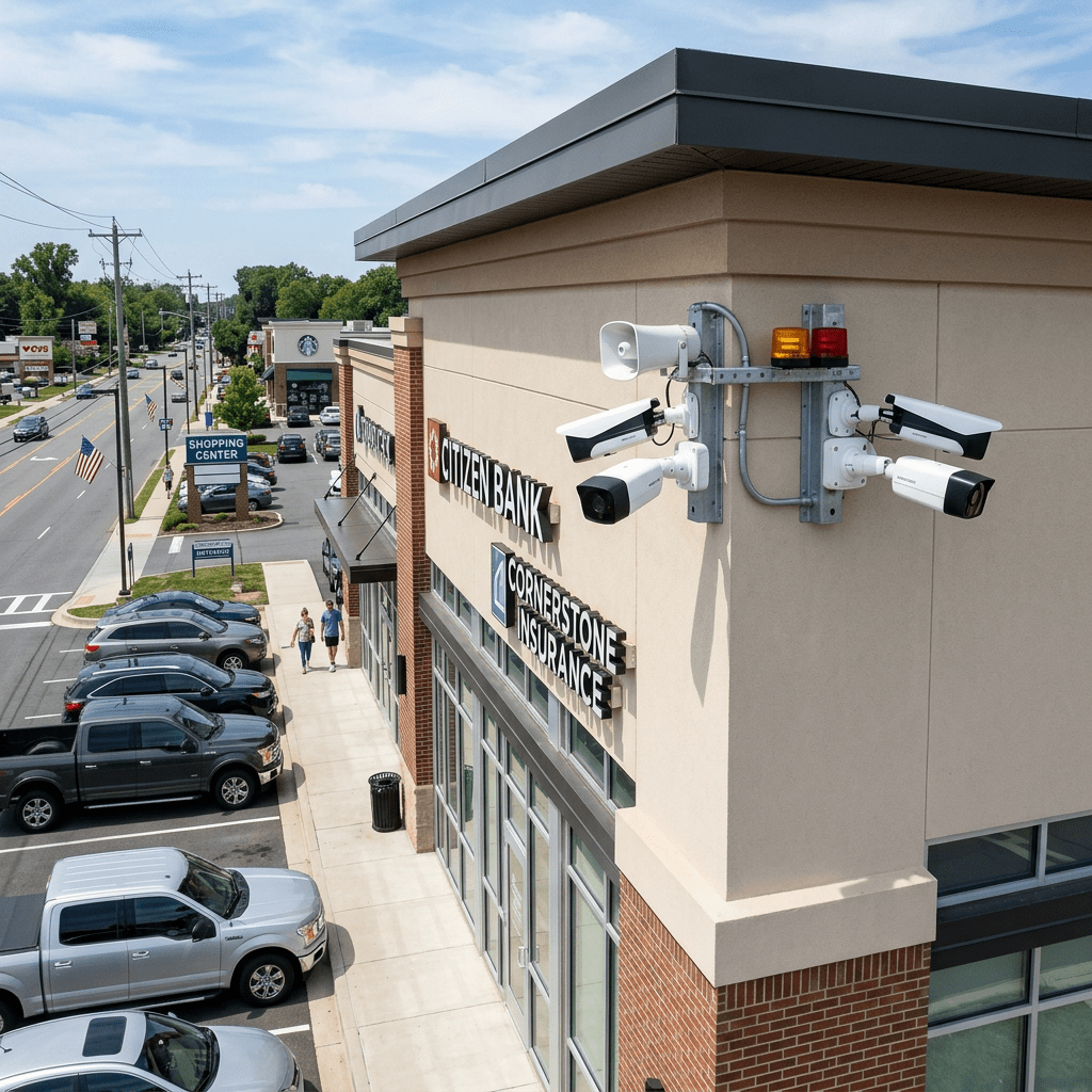 Fixed business security cameras