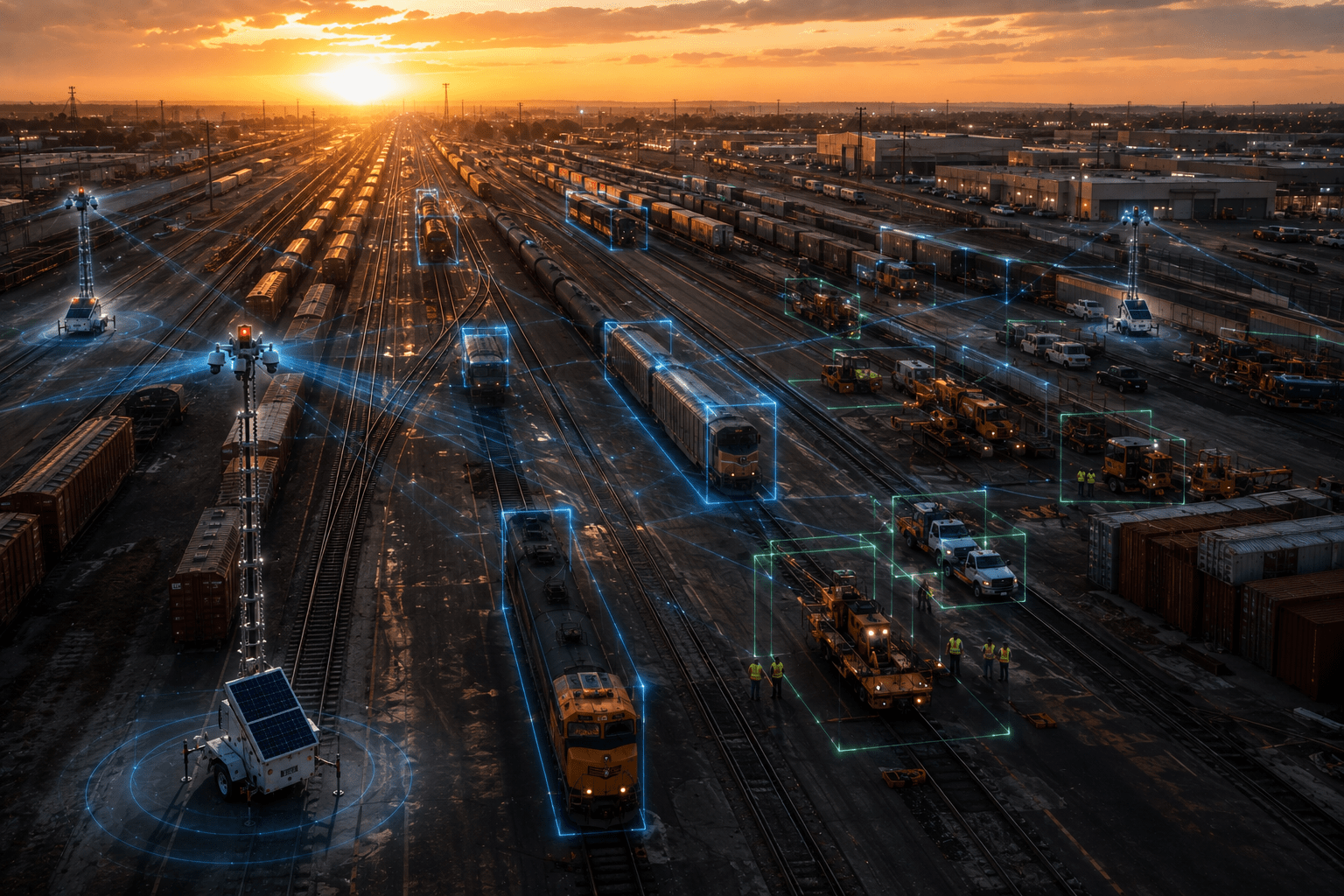 Ports, rail yards and logistics hubs