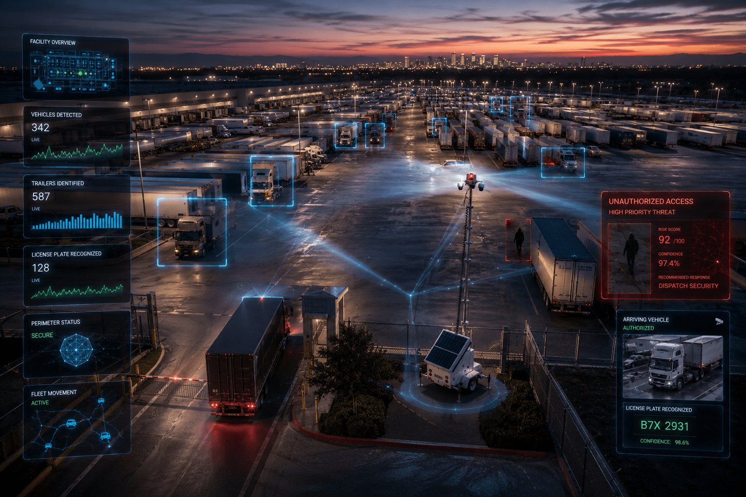 Truck yards and trailer storage